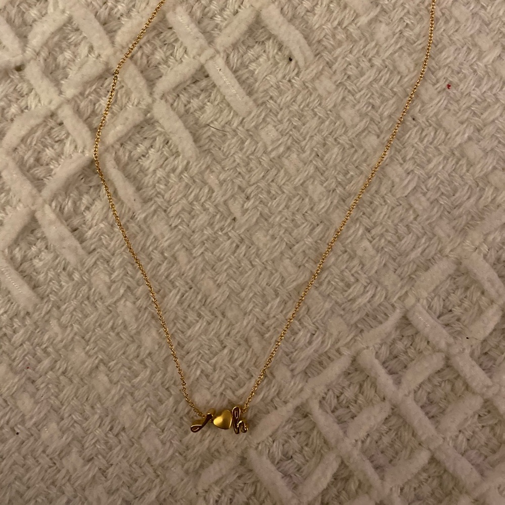 J and H initial necklace